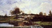 Charles-Francois Daubigny Sluice in the Optevoz Valley USA oil painting reproduction
